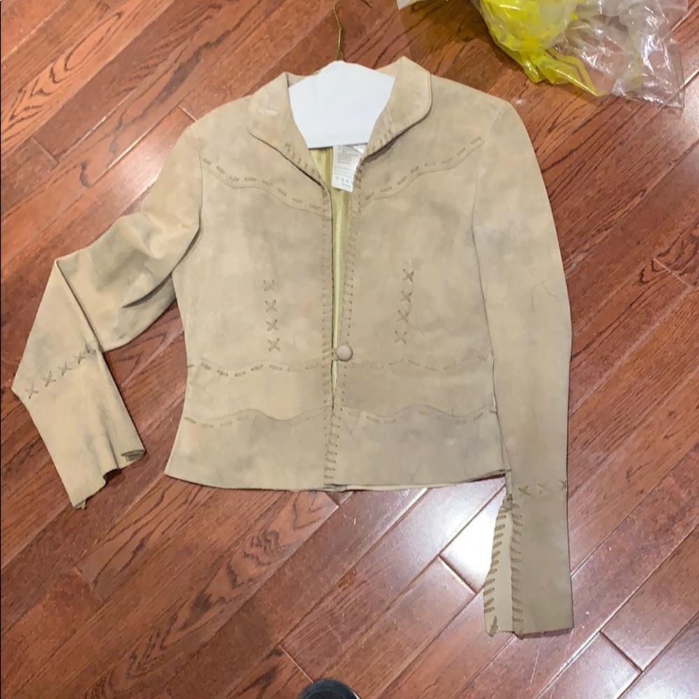 Morgan jacket suede color beige